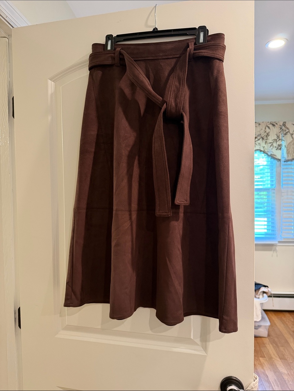 Ann Taylor Women’s Brown A-Line Belted Skirt